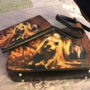 Yorkie Purse and matching Wallet